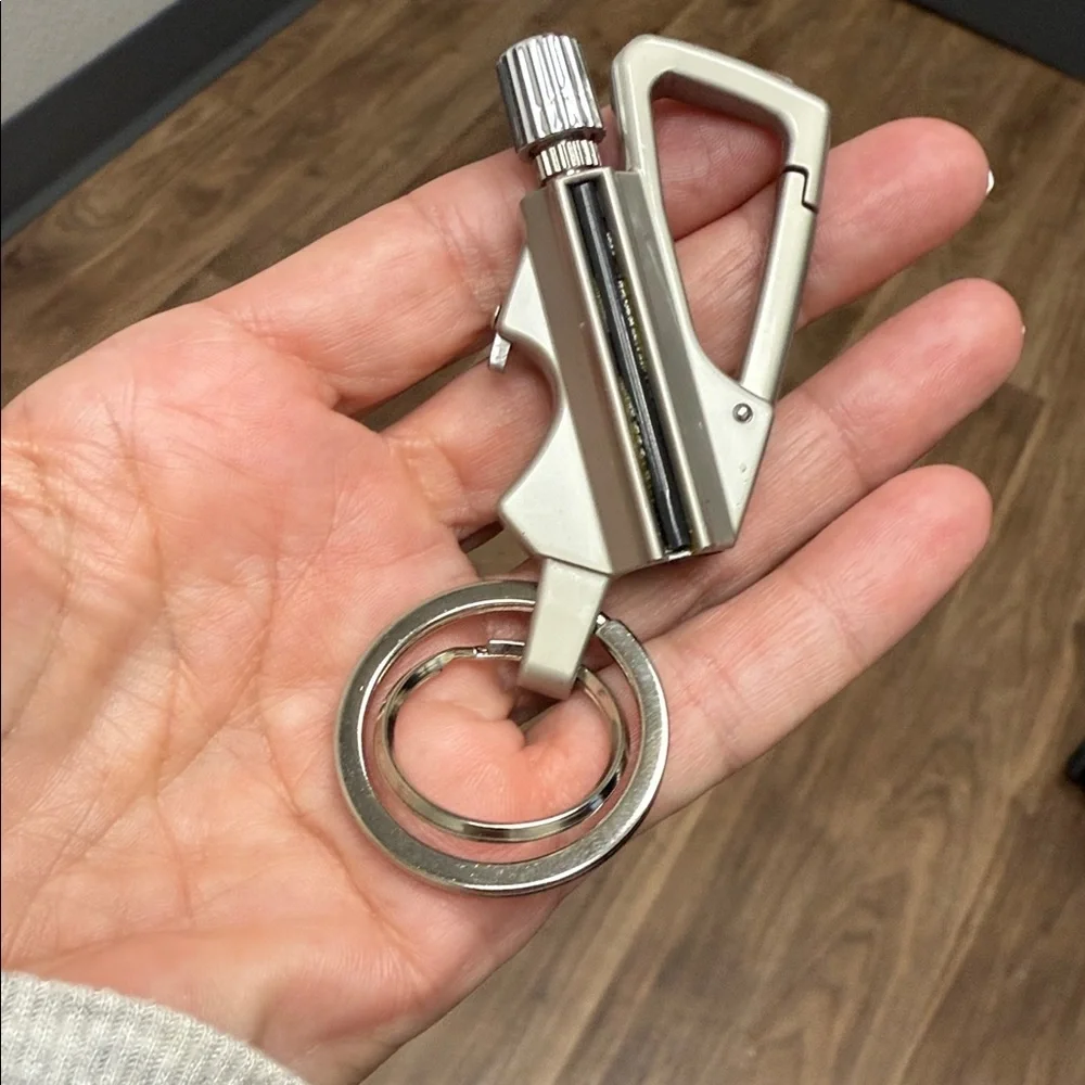 hONEST Silver Survival Keychain Lighter